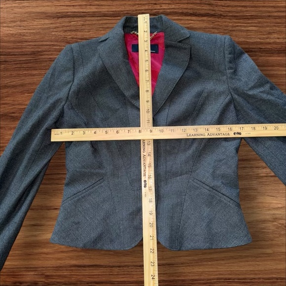Les Copains Blazer Jacket Sz Small Gray Wool Elastane 3 Button Italian Sz 40 - Picture 2 of 9